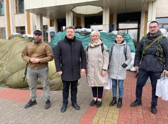 Radviliškio rajono savivaldybės administracijos direktorės J. Margaitienės solidarumo vizitas Ukrainoje