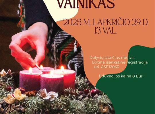 Kleboniškių muziejuje šventėms ruoštis padės dirbtuvės „Advento vainikas“