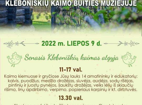 Kleboniškių kaime – senieji amatai, Liberto Klimkos paskaita ir naujos parodos