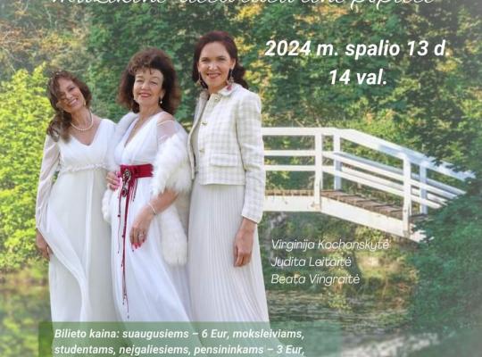 Burbiškio dvare suburs saloninė muzikinė-literatūrinė popietė