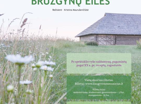 Kleboniškių muziejuje „Teatro istorijos“ kviečia į spektaklį-žygį „Brūzgynų eilės“