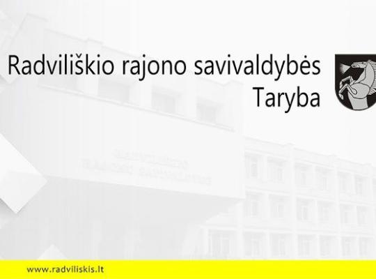 2026 m. birželio 18 d. šaukiamas Radviliškio rajono savivaldybės tarybos posėdis