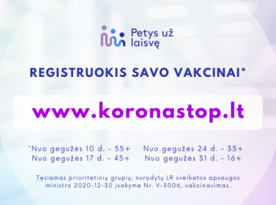 Lietuvoje startuoja viena registracijos vakcinacijai platforma