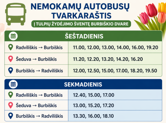Tulpių šventę pasieksite paprasčiau: kursuos nemokami autobusai