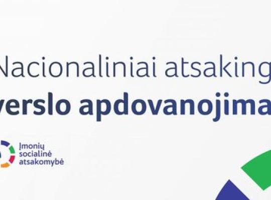 Paskelbtas Nacionalinio atsakingo verslo apdovanojimo 2022 metų konkursas