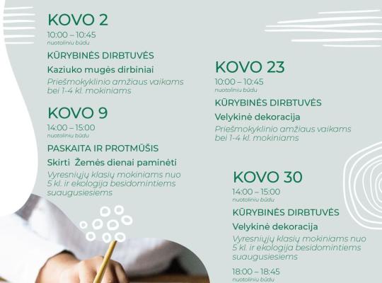 „Žaliasis taškas“ dovanoja NEMOKAMAS aplinkosaugines nuotolines edukacijas