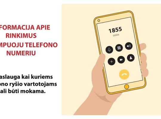 Svarbiausia informacija apie Seimo rinkimus – trumpuoju numeriu 1855
