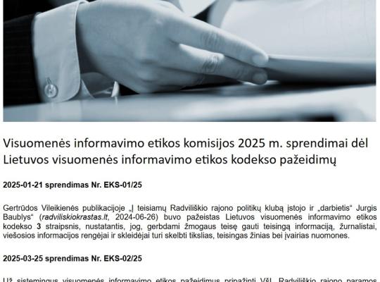 Teismo verdiktas: politiko valdomas laikraštis piktnaudžiavo informavimo priemone