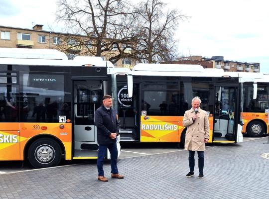 Radviliškyje – nauji elektrobusai: patogios, tylios ir nemokamos kelionės kiekvienam