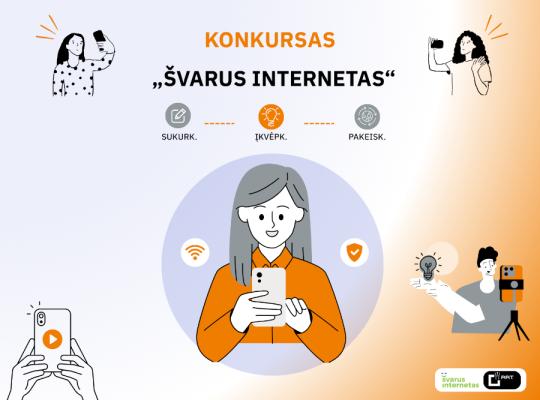 Moksleiviai kviečiami dalyvauti konkurse „Švarus internetas“