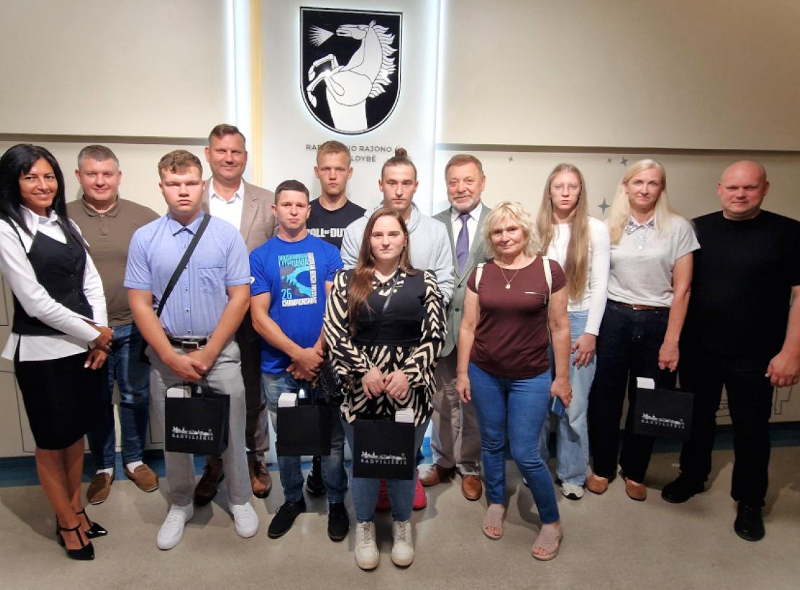 Pagerbti Radviliškio rajoną savo pergalėmis garsinantys sportininkai ir jų treneriai