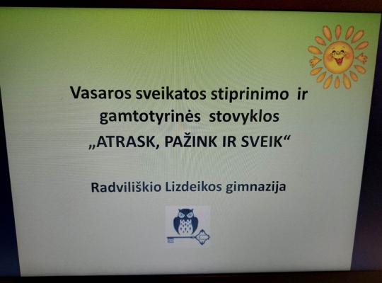Lizdeikiečių pranešimai konferencijoje „Žmogaus ekologija“