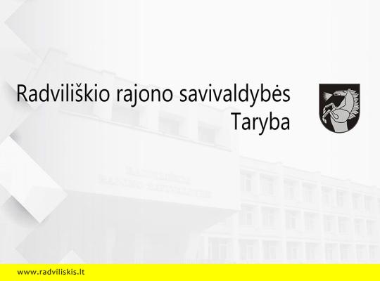 2026 m. rugsėjo 24 d. šaukiamas Radviliškio rajono savivaldybės tarybos posėdis