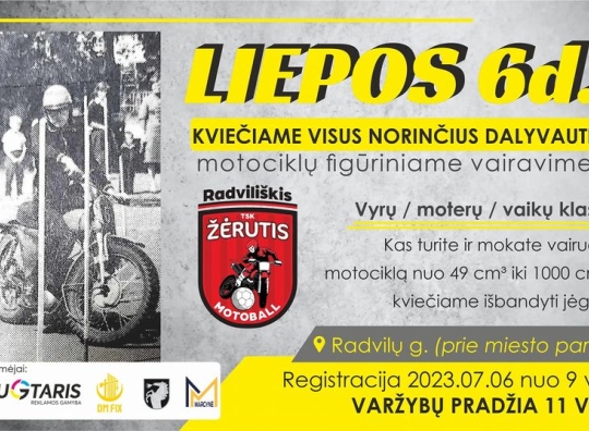 Liepos 6 dienos renginiai