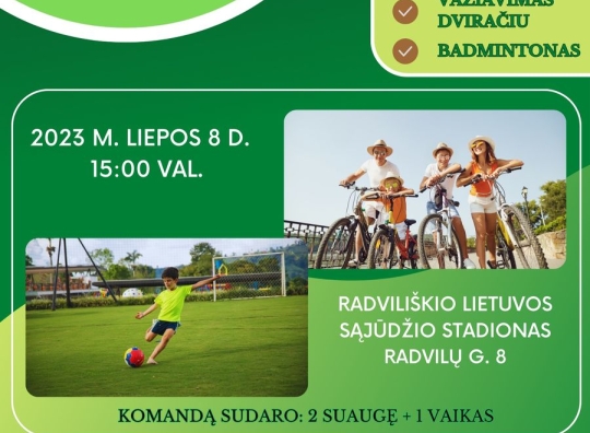 Liepos 8 dienos renginiai